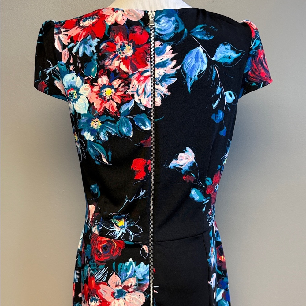 Betsey Johnson Floral Bodycon Dress | Women’s Size 12 | Black Multicolor - Picture 6 of 7